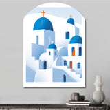 Greek Santorini Odyssey IV - Asymmetric Metal Wall Art