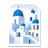 Greek Santorini Odyssey IV - Asymmetric Metal Wall Art