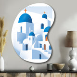 Greek Santorini Odyssey IV - Asymmetric Metal Wall Art