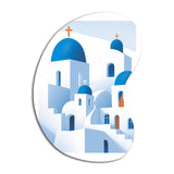 Greek Santorini Odyssey IV - Asymmetric Metal Wall Art