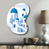 Greek Santorini Odyssey IV - Asymmetric Metal Wall Art