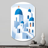 Greek Santorini Odyssey IV - Asymmetric Metal Wall Art