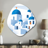 Greek Santorini Odyssey IV - Asymmetric Metal Wall Art