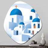 Greek Santorini Odyssey IV - Asymmetric Metal Wall Art