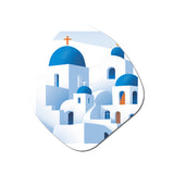 Greek Santorini Odyssey IV - Asymmetric Metal Wall Art