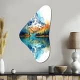 Calming Mountain Riverside III - Asymmetric Metal Wall Art