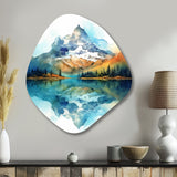 Calming Mountain Riverside III - Asymmetric Metal Wall Art