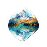 Calming Mountain Riverside III - Asymmetric Metal Wall Art