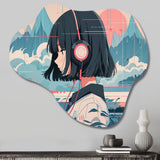 Female Anime Character IV - Asymmetric Metal Wall Art