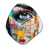 Female Pop Art Portrait I - Asymmetric Metal Wall Art