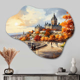 Quebec City Touristic City II - Asymmetric Metal Wall Art