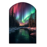 Yukon Northern Lights Beauty IV - Asymmetric Metal Wall Art