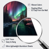 Yukon Northern Lights Beauty IV - Asymmetric Metal Wall Art