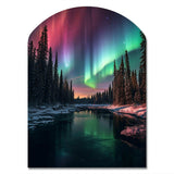 Yukon Northern Lights Beauty IV - Asymmetric Metal Wall Art