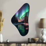 Yukon Northern Lights Beauty IV - Asymmetric Metal Wall Art