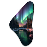 Yukon Northern Lights Beauty IV - Asymmetric Metal Wall Art