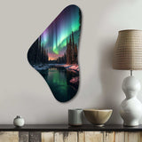 Yukon Northern Lights Beauty IV - Asymmetric Metal Wall Art