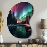 Yukon Northern Lights Beauty IV - Asymmetric Metal Wall Art