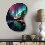 Yukon Northern Lights Beauty IV - Asymmetric Metal Wall Art