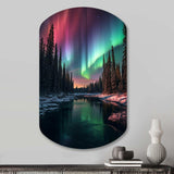 Yukon Northern Lights Beauty IV - Asymmetric Metal Wall Art