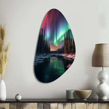 Yukon Northern Lights Beauty IV - Asymmetric Metal Wall Art