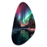 Yukon Northern Lights Beauty IV - Asymmetric Metal Wall Art