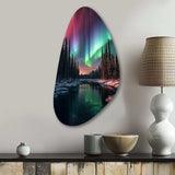 Yukon Northern Lights Beauty IV - Asymmetric Metal Wall Art