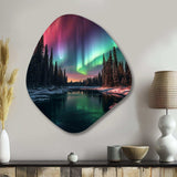 Yukon Northern Lights Beauty IV - Asymmetric Metal Wall Art