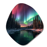 Yukon Northern Lights Beauty IV - Asymmetric Metal Wall Art