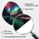 Yukon Northern Lights Beauty IV - Asymmetric Metal Wall Art