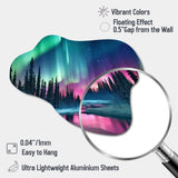 Northern Lights In Alaska II - Asymmetric Metal Wall Art