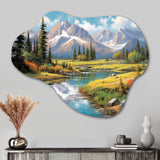 Colorado Mountain Senerity I - Asymmetric Metal Wall Art