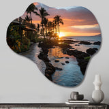 Maui Tropical Dreamscape I - Asymmetric Metal Wall Art