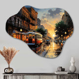 New Orleans Cityscape Comes Alive At Night I - Asymmetric Metal Wall Art