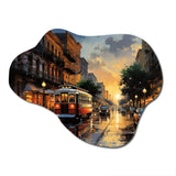 New Orleans Cityscape Comes Alive At Night I - Asymmetric Metal Wall Art