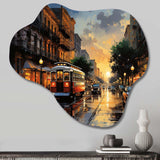 New Orleans Cityscape Comes Alive At Night I - Asymmetric Metal Wall Art