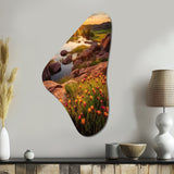 Oklahoma Wichita Mountains Sunset - Asymmetric Metal Wall Art