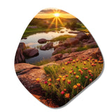 Oklahoma Wichita Mountains Sunset - Asymmetric Metal Wall Art