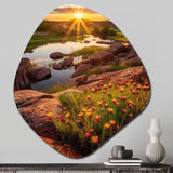 Oklahoma Wichita Mountains Sunset - Asymmetric Metal Wall Art