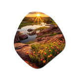 Oklahoma Wichita Mountains Sunset - Asymmetric Metal Wall Art