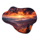 Tennessee Great Smoky Mountains Sunset I - Asymmetric Metal Wall Art