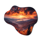 Tennessee Great Smoky Mountains Sunset I - Asymmetric Metal Wall Art