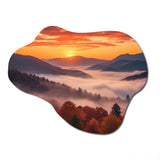 Tennessee Great Smoky Mountains Sunset II - Asymmetric Metal Wall Art