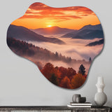 Tennessee Great Smoky Mountains Sunset II - Asymmetric Metal Wall Art