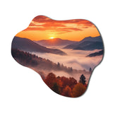 Tennessee Great Smoky Mountains Sunset II - Asymmetric Metal Wall Art