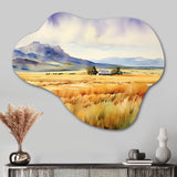 Wyoming Yellow Prairies - Asymmetric Metal Wall Art