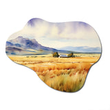 Wyoming Yellow Prairies - Asymmetric Metal Wall Art