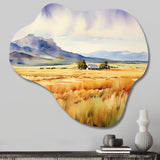 Wyoming Yellow Prairies - Asymmetric Metal Wall Art