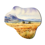 Wyoming Yellow Prairies - Asymmetric Metal Wall Art