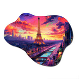 Paris Eiffel Tower Harmony II - Asymmetric Metal Wall Art